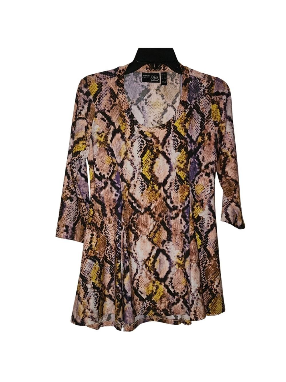 Attitudes by Renee Snake Print Tunic Top XSP